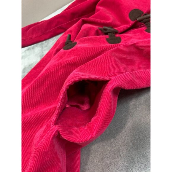 Gymboree Overcoat Girl's 9 Pink Hooded Toggle Closure Corduroy Faux Fur Cotton - Picture 14 of 16